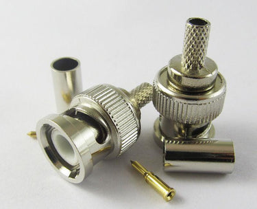 3-Piece BNC Male RG58 Crimp Connectors (L6 Type)