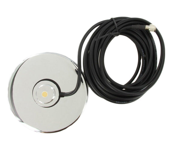 Tram Magnet Mount w/ Cable (3.5”, Chrome, NMO, Mini-UHF)